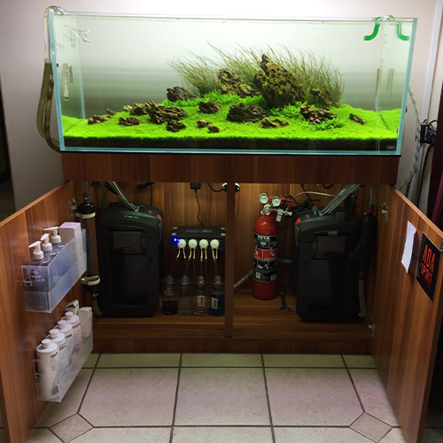 55 gallon fish tank stand modern